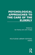 Cover: Psychological Approaches to the Care of the Elderly - Routledge