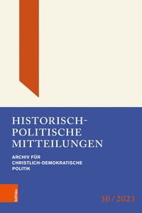 Abbildung von: Historisch-Politische Mitteilungen - Böhlau