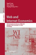 Cover: Web and Internet Economics - Springer