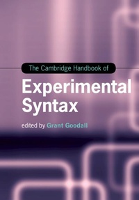 Abbildung von: The Cambridge Handbook of Experimental Syntax - Cambridge University Press