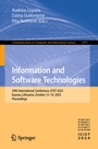 Cover: Information and Software Technologies - Springer