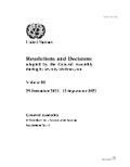 Cover: Resolutions and Decisions Adopted by the General Assembly During Its Seventy-sixth Session: Volume III - United Nations