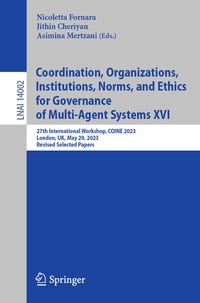 Abbildung von: Coordination, Organizations, Institutions, Norms, and Ethics for Governance of Multi-Agent Systems XVI - Springer