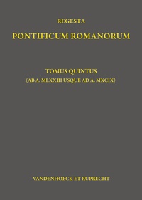 Enlarge image Cover: Regesta Pontificum Romanorum - Vandenhoeck & Ruprecht