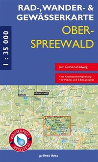 Abbildung von: Rad-, Wander- und Gewässerkarte Oberspreewald - grünes herz