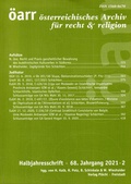 Cover: &Ouml;sterreichisches Archiv f&uuml;r Recht und Religion - PL&Ouml;CHL Bernhard