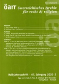 Cover: &Ouml;sterreichisches Archiv f&uuml;r Recht und Religion - PL&Ouml;CHL Bernhard