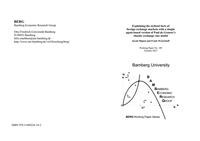 Enlarge image Cover: Explaining the stylized facts of foreign exchange markets with a simple agent-based version of Paul de Grauwe's chaotic exchange rate model - Universität Bamberg Fachgruppe VWL