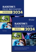 Bild: Blackstone's Police Investigators Manual and Workbook 2024 - Oxford University Press