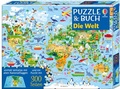 Cover: Puzzle und Buch: Die Welt - Usborne
