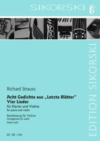 Abbildung von: Acht Gedichte aus "Letzte Blätter"; Vier Lieder - Sikorski Musikverlage