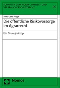 Abbildung von: Die öffentliche Risikovorsorge im Agrarrecht - Nomos