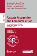 Cover: Pattern Recognition and Computer Vision - Springer