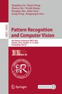 Cover: Pattern Recognition and Computer Vision - Springer