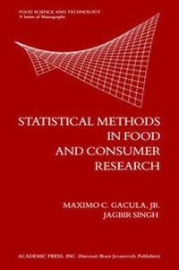 Enlarge image Cover: Statistical Methods in Food and Consumer Research - Academic Press