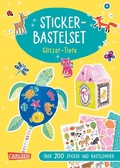 Cover: Bastelset f&uuml;r Kinder: Sticker-Bastelset: Glitzer-Tiere - Carlsen