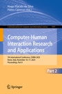 Cover: Computer-Human Interaction Research and Applications - Springer