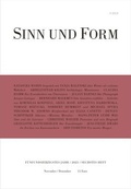 Cover: SINN UND FORM 6/2023 - SINN und FORM