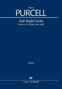 Abbildung von: Hail! Bright Cecilia. Ode on St. Cecilia's Day 1692 (Klavierauszug) - Carus-Verlag