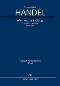 Abbildung von: My heart is inditing. Coronation Anthem IV (Klavierauszug) - Carus-Verlag
