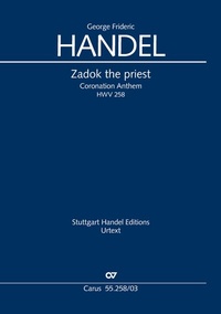 Abbildung von: Zadok the priest. Coronation Anthem I (Klavierauszug) - Carus-Verlag
