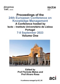Enlarge image Cover: ECKM vol 1-Proceedings of the 24th European Conference on Knowledge Management-VOL 1 - ACPIL