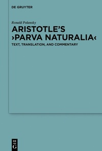 Abbildung von: Aristotle's >Parva naturalia< - De Gruyter