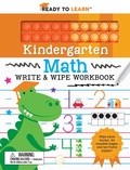 Cover: Ready to Learn Kindergarten Math Write & Wipe Workbook with Popper - Silver Dolphin Books