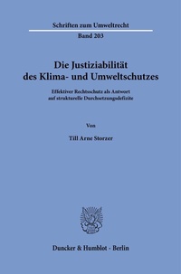 Abbildung von: Die Justiziabilität des Klima- und Umweltschutzes. - fibre
