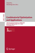 Cover: Combinatorial Optimization and Applications - Springer