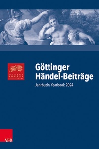 Abbildung von: Göttinger Händel-Beiträge, Band 25 - Vandenhoeck & Ruprecht