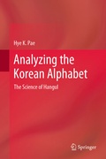 Cover: Analyzing the Korean Alphabet - Springer