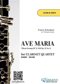 Abbildung von: Clarinet Quartet "Ave Maria" by Schubert (score & parts) - Glissato Edizioni Musicali