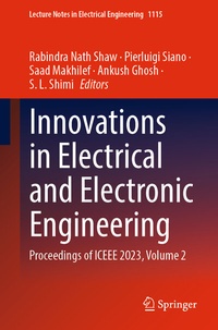 Enlarge image Cover: Innovations in Electrical and Electronic Engineering - Springer