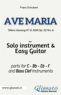 Abbildung von: Solo instrument & Easy Guitar "Ave Maria" by Schubert - Glissato Edizioni Musicali