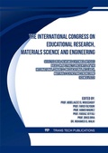 Cover: The International Congress on Educational Research, Materials Science and Engineering - Trans Tech Publications Ltd