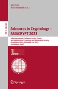 Cover: Advances in Cryptology - ASIACRYPT 2023 - Springer