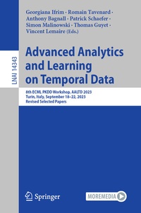 Enlarge image Cover: Advanced Analytics and Learning on Temporal Data - Springer