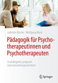 Abbildung von: Pädagogik für Psychotherapeutinnen und Psychotherapeuten - Springer