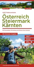 Cover: BVA ADFC Radtourenkarte &Ouml;sterreich Steiermark K&auml;rnten 1:150.000 - BVA Karten und B&uuml;cher