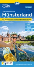 Bild: ADFC-Regionalkarte Münsterland, 1:75.000, mit Tagestourenvorschlägen, reiß- und wetterfest, E-Bike-geeignet, mit Knotenpunkten, GPS-Tracks-Download - KOMPASS-Karten
