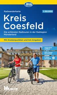 Abbildung von: BVA Radwanderkarte Kreis Coesfeld 1:50.000, mit Knotenpunkten und km-Angaben, reiß- und wetterfest, GPS-Tracks Download, E-Bike geeignet - BVA BikeMedia