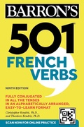 Cover: 501 French Verbs, Ninth Edition - Kaplan Publishing