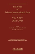 Cover: Yearbook of Private International Law Vol. XIV - 2022/2023 - Otto Schmidt Verlag