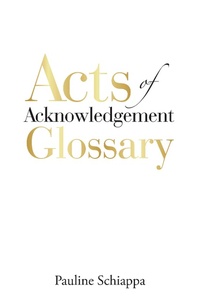 Abbildung von: Acts of Acknowledgement Glossary - AUTHORHOUSE
