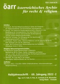 Cover: &Ouml;sterreichisches Archiv f&uuml;r Recht und Religion - PL&Ouml;CHL Bernhard