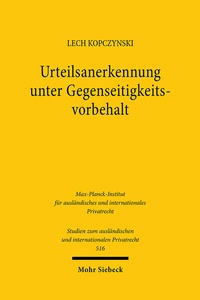Abbildung von: Urteilsanerkennung unter Gegenseitigkeitsvorbehalt - Mohr Siebeck