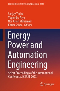 Enlarge image Cover: Energy Power and Automation Engineering - Springer