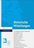 Abbildung von: Historische Mitteilungen 33 (2022) - Franz Steiner Verlag