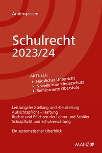 Abbildung von: Schulrecht 2023/24 - Manz
